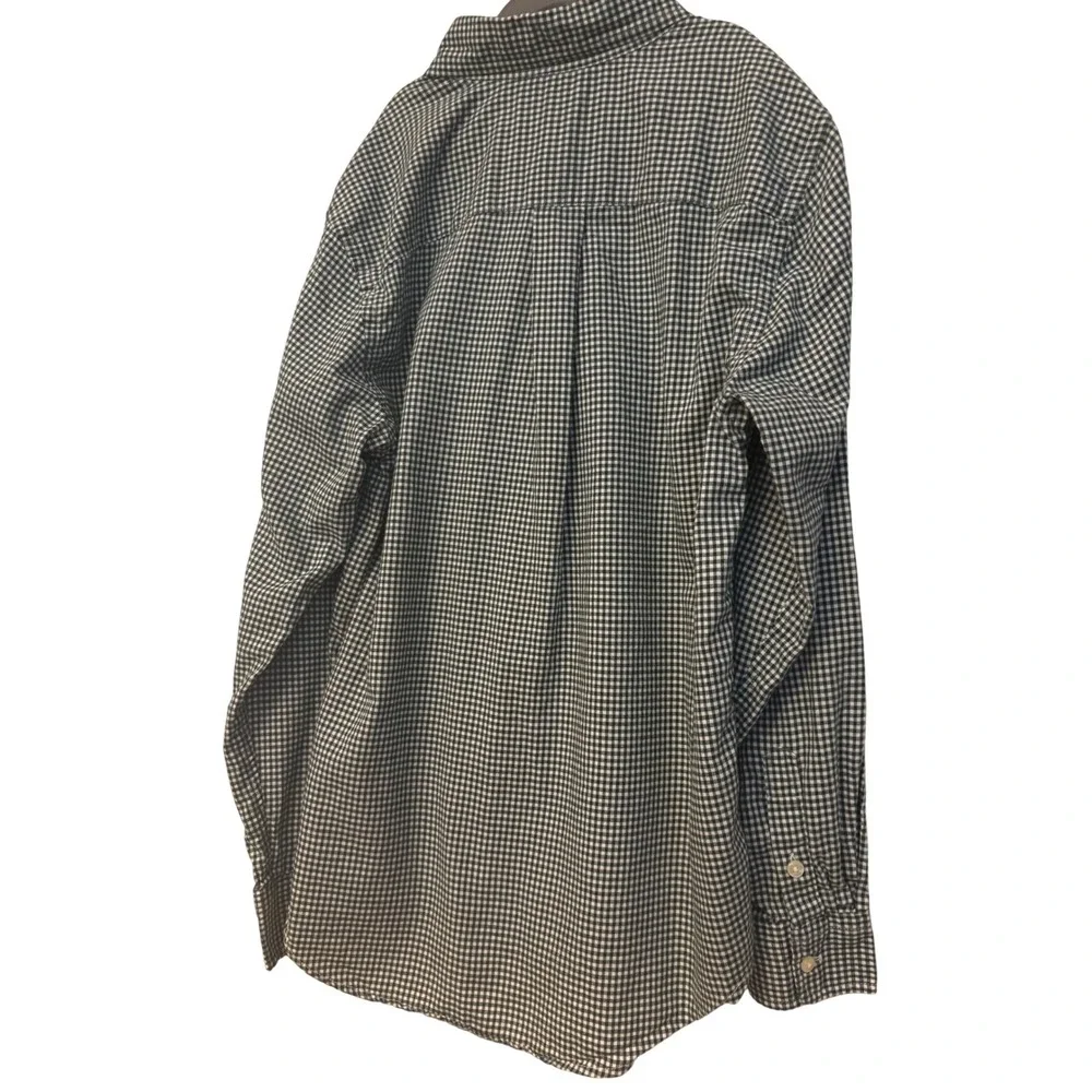 Ralph‎ Lauren Boys Green Gingham Button Down Shirt L 14-16 Cotton Long Sleeve